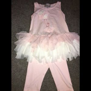 Ballerina 2 piece biker shorts and tank set
